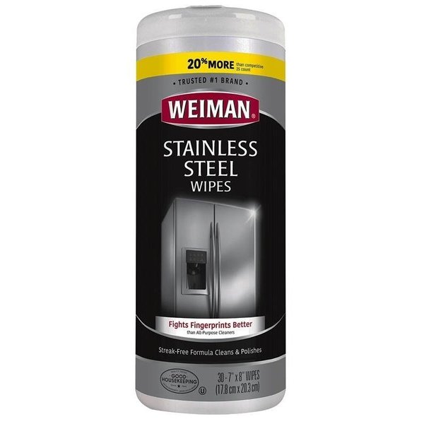 Weiman 92 Stainless Steel Wipes, 8 in L, 7 in W, Fresh 92A